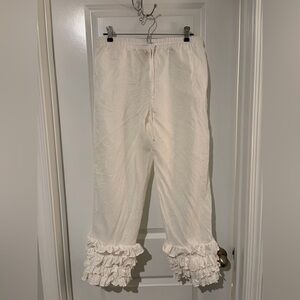 Muzungu Sisters Talitha Pants in White Linen